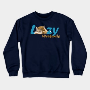 Lazy Cat Weekends Crewneck Sweatshirt